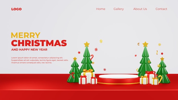 PSD 검정색 배경에 반짝이는 금색 텍스트와 giftbox가 있는 메리 크리스마스 및 해피 배경