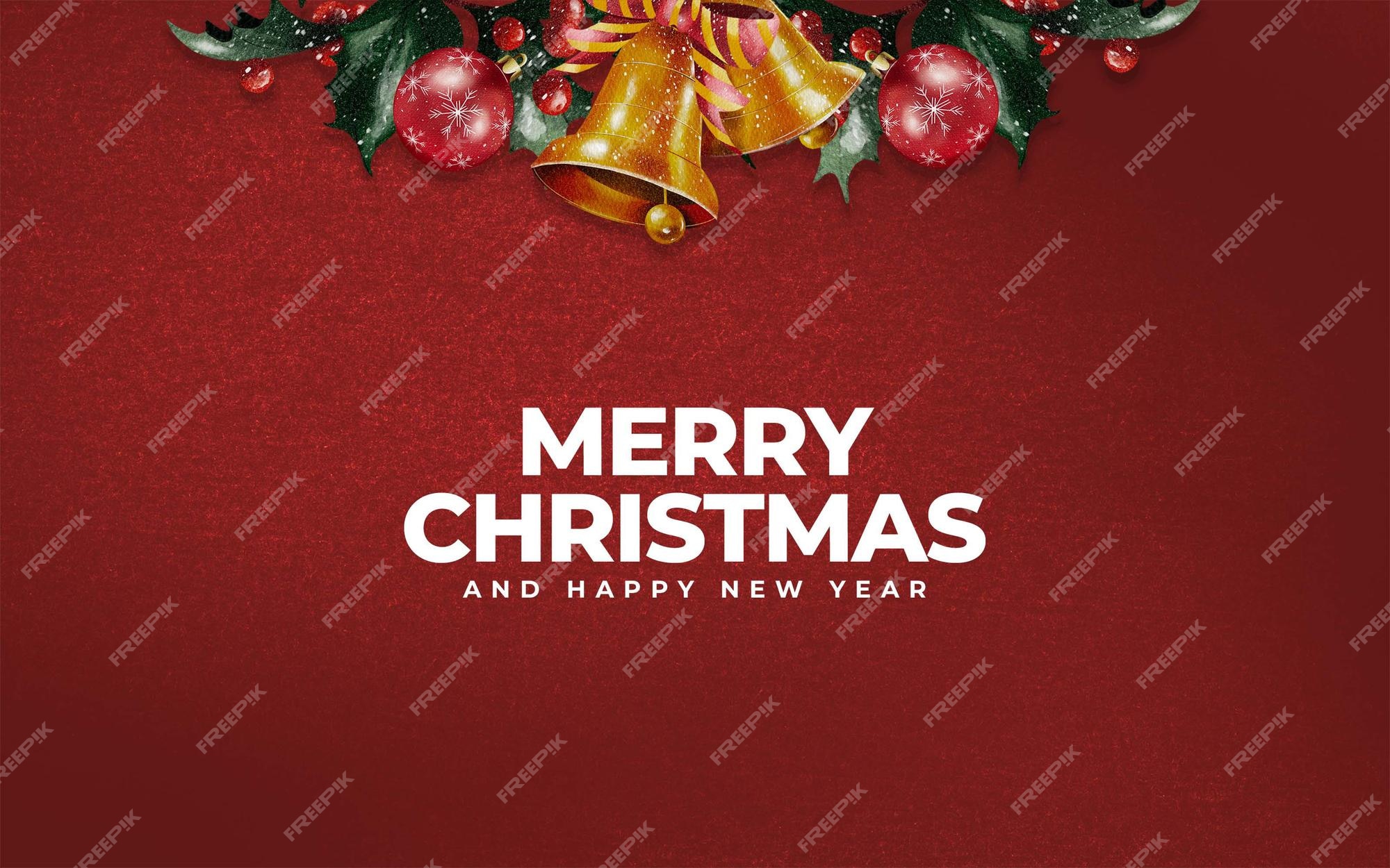 Premium PSD | Merry christmas background banner with text