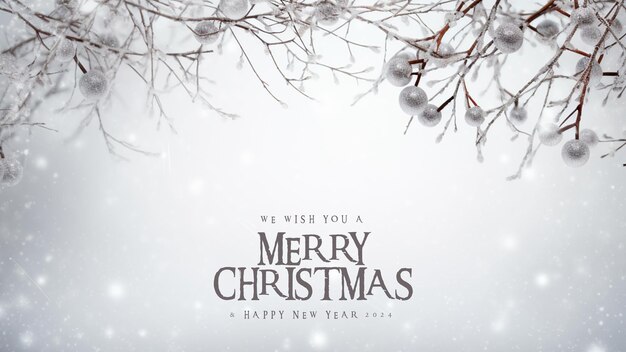 PSD merry christmas background template