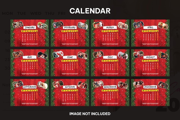 Premium PSD Merry Christmas Calendar Premium PSD Merry Christmas Calendar