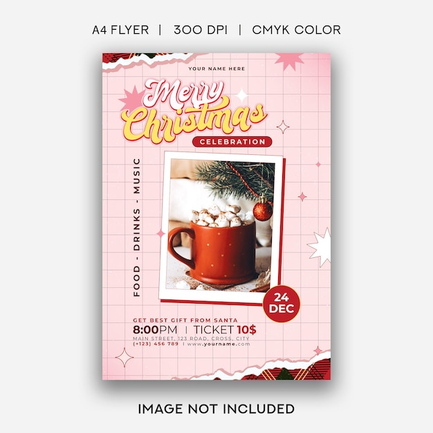 Merry Christmas Celebration Flyer Template