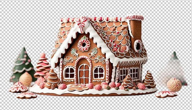 PSD merry christmas decoration things hat gingerbread house sock and sack