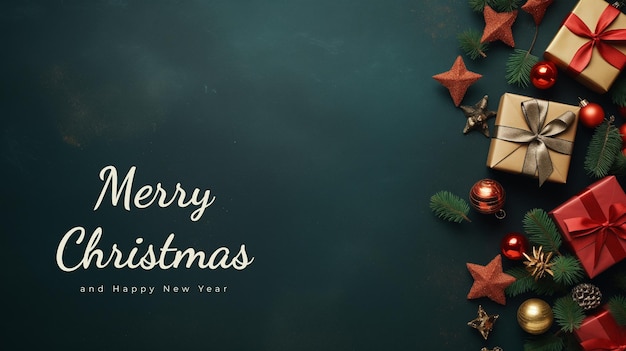 Merry christmas decorative festival wishes greeting