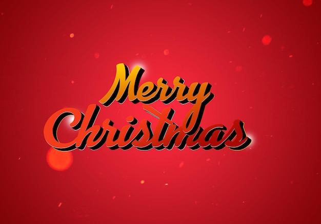 Merry Christmas Editable PSD Text Effect