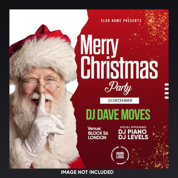 Merry christmas event party flyer