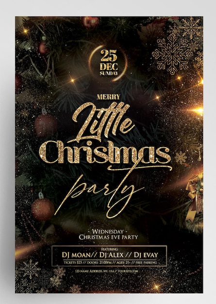 Merry christmas event party flyer