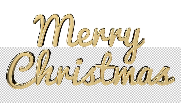 PSD merry christmas gold lettering