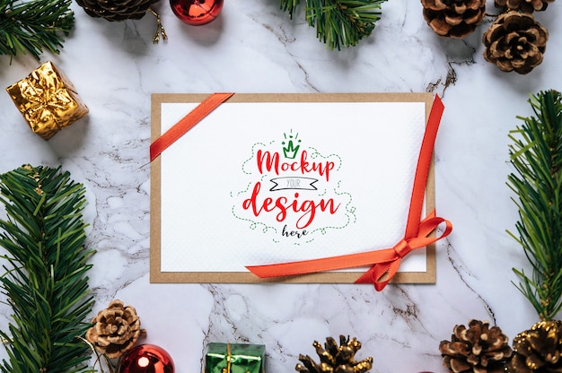 Merry christmas greeting card PSD