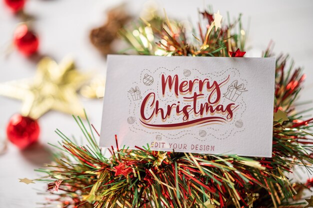 PSD merry christmas greeting card