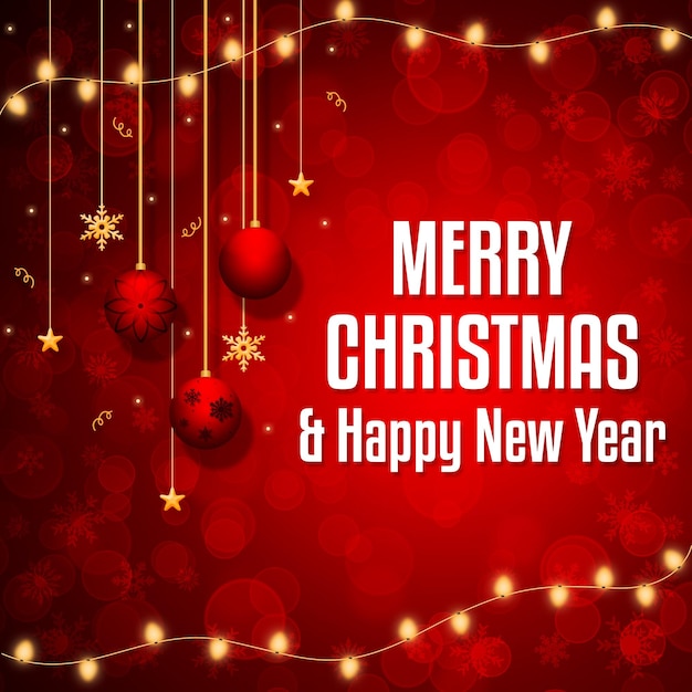 Merry christmas and happy new year background template