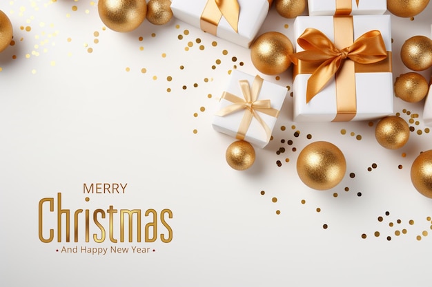 Merry christmas and happy new year background