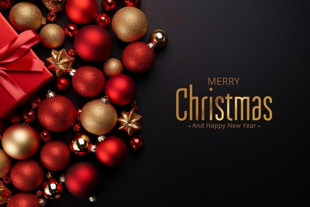 Merry christmas and happy new year background