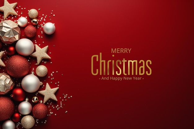 PSD merry christmas and happy new year background