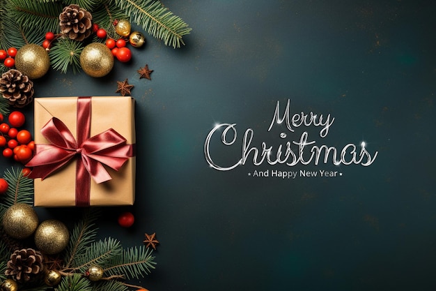 Merry christmas and happy new year background