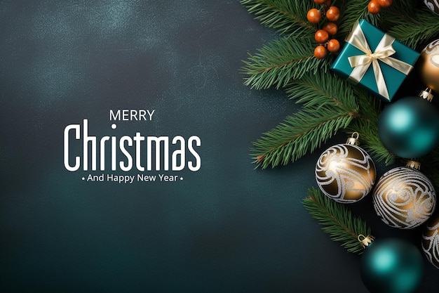 PSD merry christmas and happy new year background