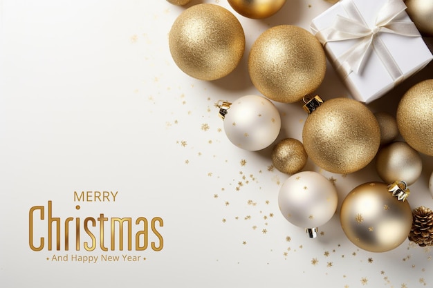 PSD merry christmas and happy new year background