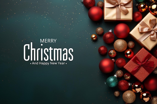 Merry christmas and happy new year background