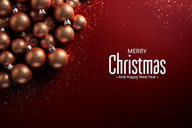 PSD merry christmas and happy new year background