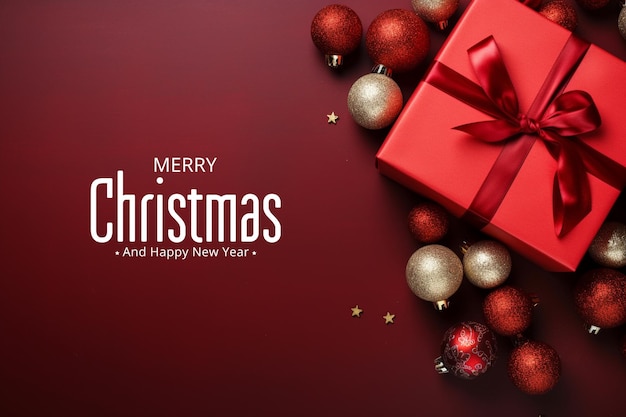 Merry christmas and happy new year background