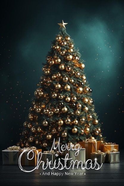 Merry christmas and happy new year background