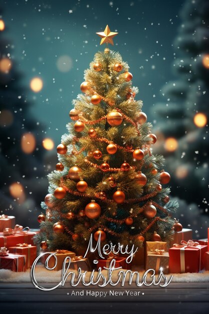 Merry christmas and happy new year background