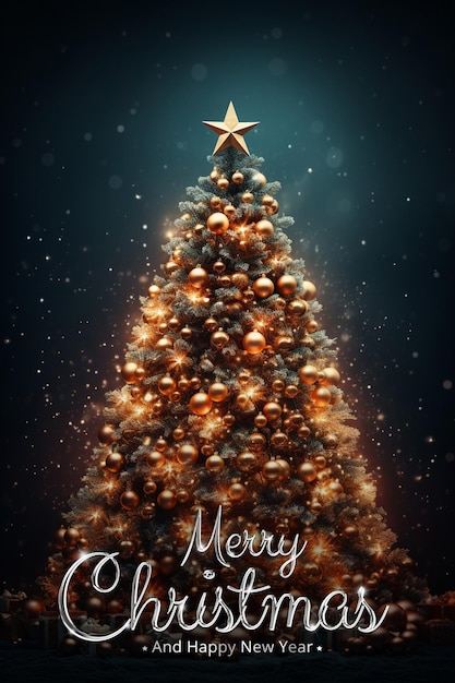 Merry christmas and happy new year background