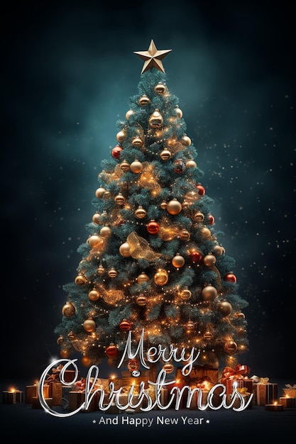 Merry christmas and happy new year background