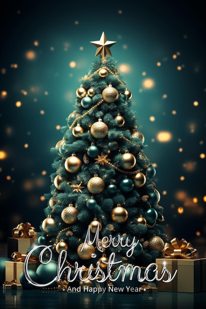 Merry christmas and happy new year background