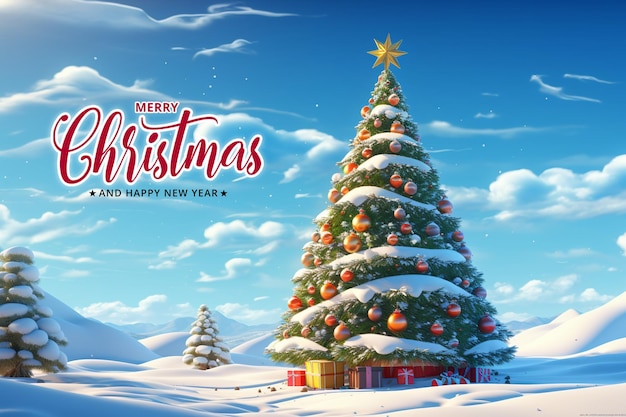 Merry christmas and happy new year background