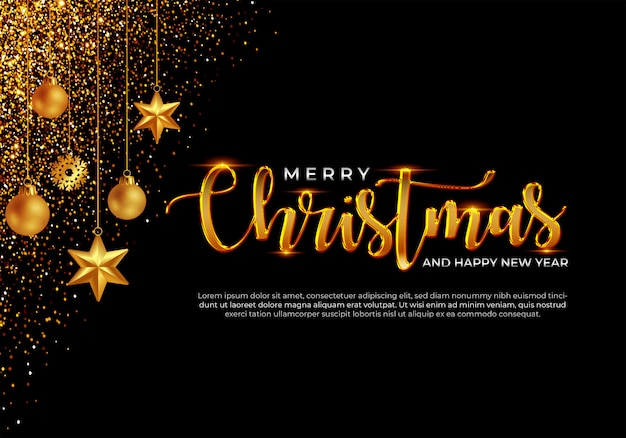 PSD merry christmas and happy new year banner template premium psd