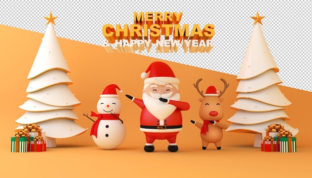 Merry christmas and happy new year card mockup