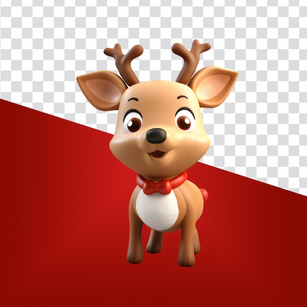 A Merry Christmas and Happy New Year with our Cute 3D Realistic Reindeer