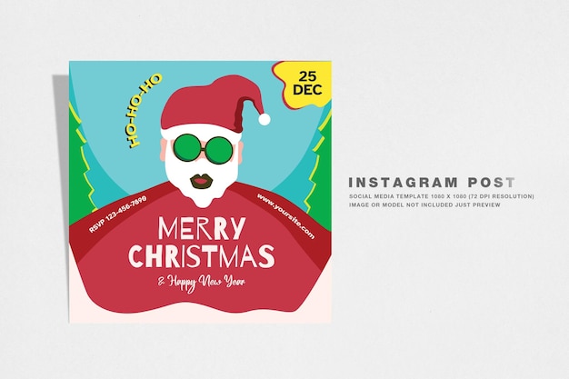 PSD merry christmas instagram post