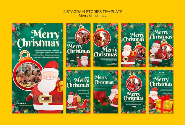 PSD merry christmas instagram stories