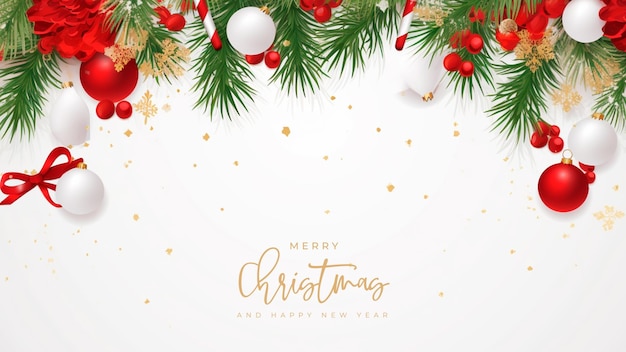 PSD merry christmas moderne banner achtergrond sjabloon