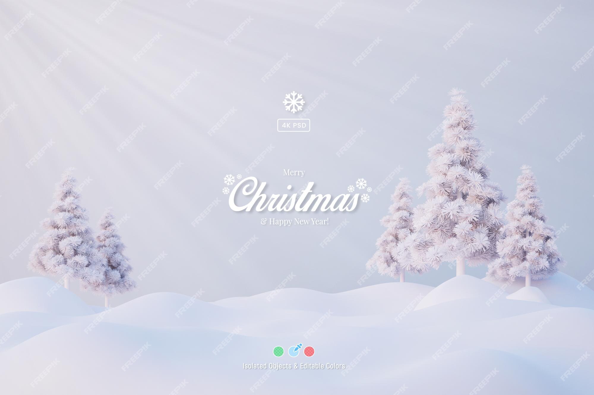 Premium PSD | Merry christmas and new year 3d background template ...