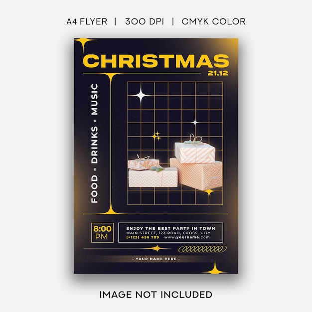 Merry Christmas Party Flyer Template