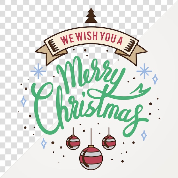 merry christmas png badge transparent background