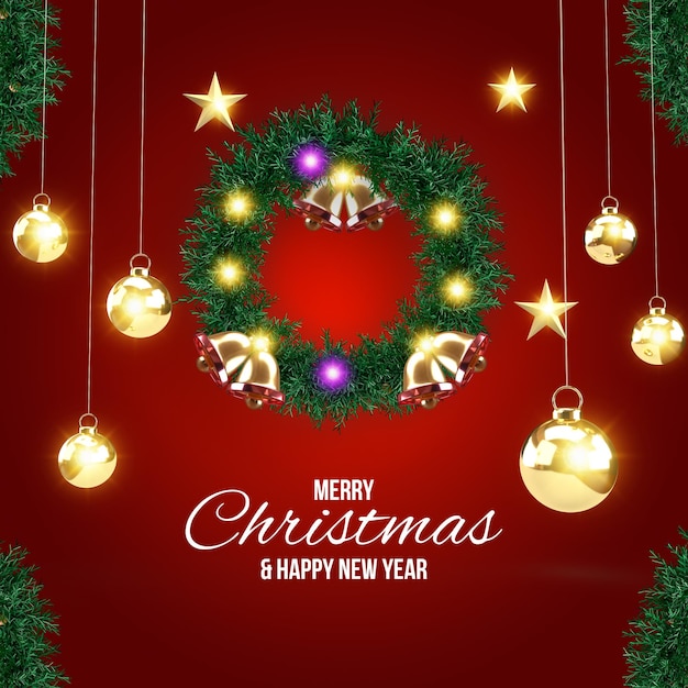 Merry Christmas Premium Banner psd