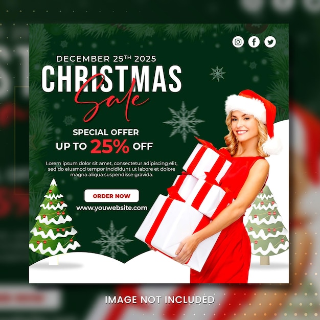 Merry christmas sale banner