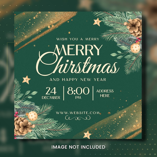 PSD merry christmas sale flyer