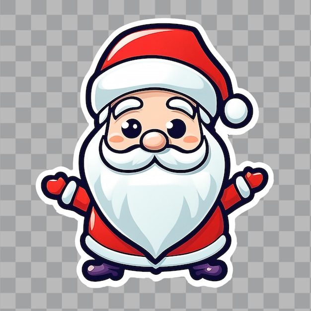 Merry christmas santa claus sticker design