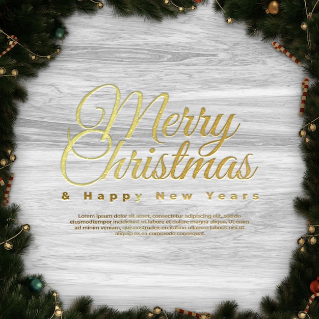 メリークリスマスソーシャルメディア投稿テンプレート