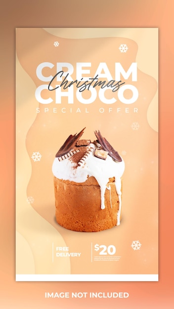 PSD merry christmas social media story template