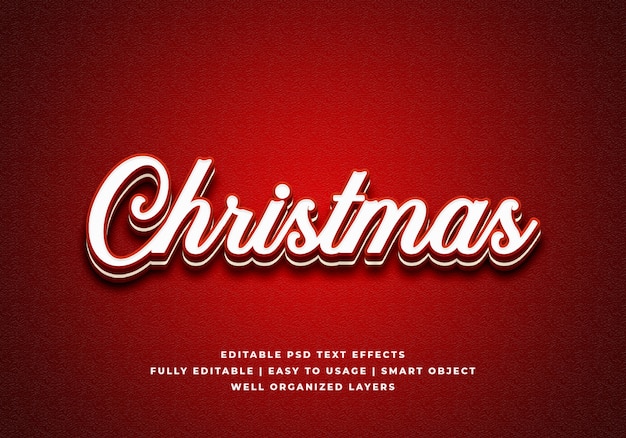 Merry christmas text style effect