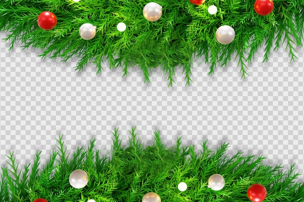 PSD merry christmas transparent border background