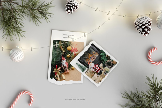 Merry christmas wenskaart mockup