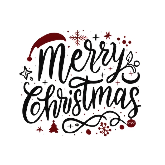 Buon natale con sfondo trasparente in citazioni ispiratrici tipografia lettering design