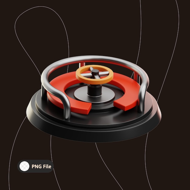 merry go round playground object illustration 3d