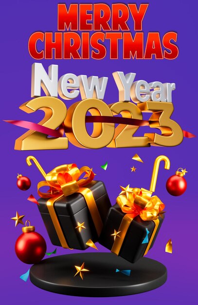 PSD merrychristmashappynewyearsocialmedia 2023